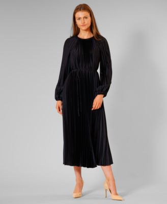 julia jordan - Women's Pleated Long-Sleeve Dress