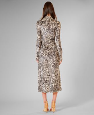 Women's Printed Long-Sleeve Dress