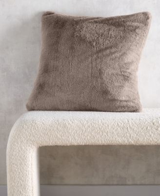 Rabbit Faux-Fur Decorative Pillow, 20" x 20"