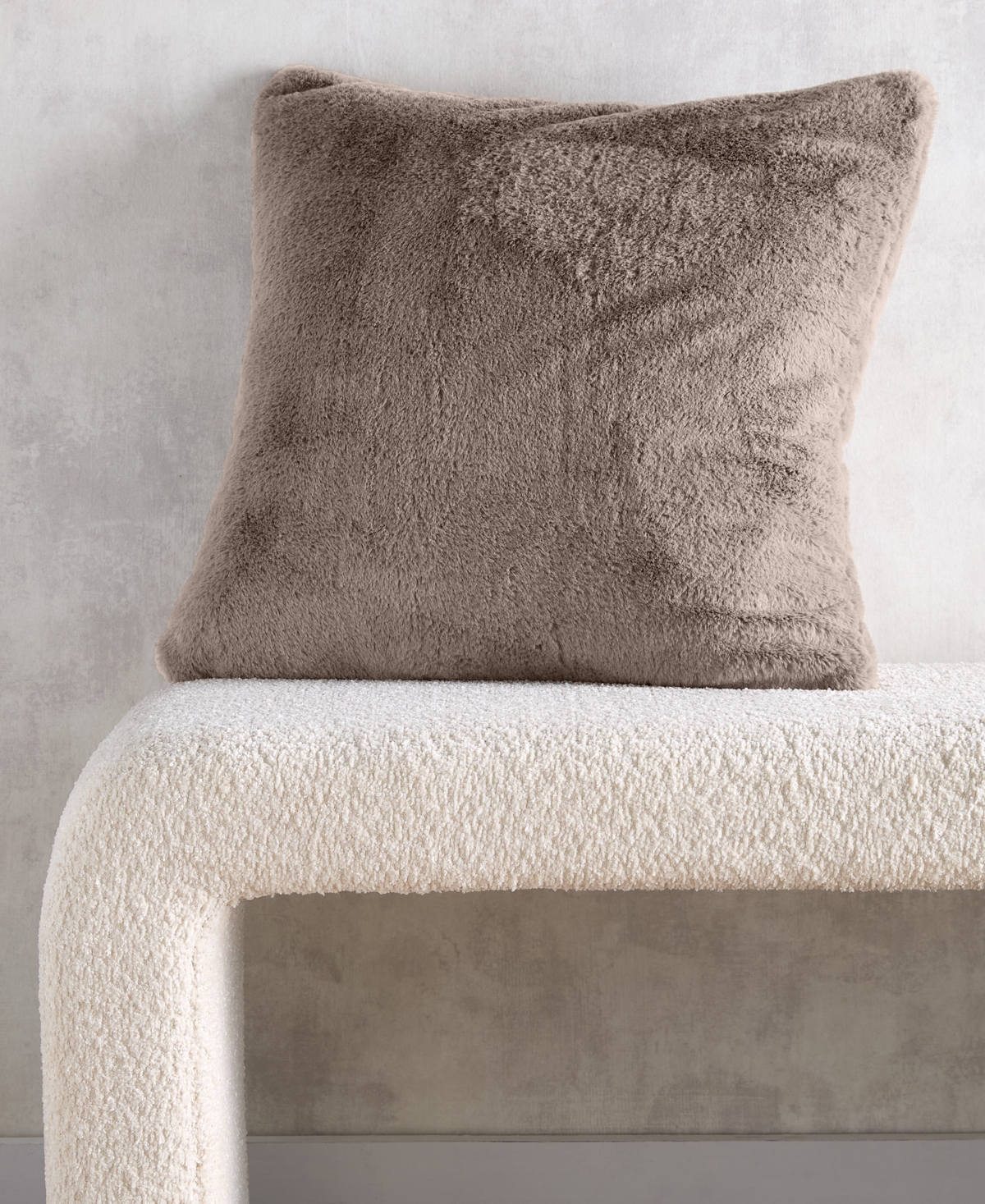 Hotel Collection Rabbit Faux-Fur Decorative Pillow, 20" x