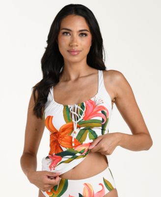 La Blanca - Women's Jungle Blossoms Scoop Neck Tankini
