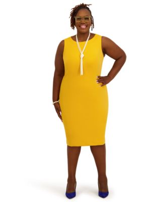 Women's Sleeveless Sheath Dress, Regular and Plus Size