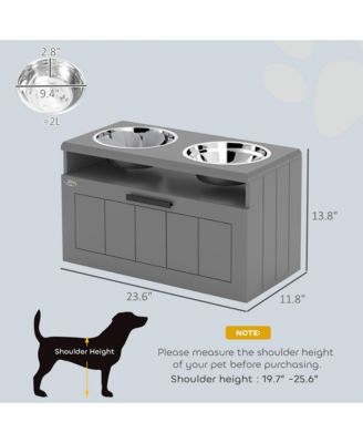 Elevated Dog Bowls, Raised Dogs Bowl Sd with 25L Storage Drawer