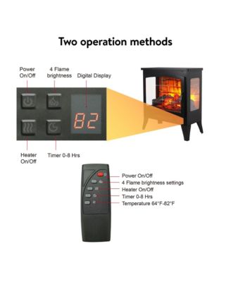 21 inchThree-sided Freestanding Electric Fireplace Stove heater with 3D Flame effect with remote control