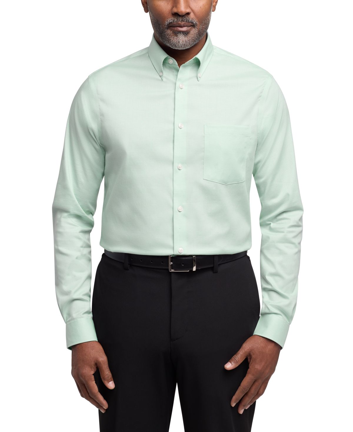 Мужская рубашка обычного покроя с длинным рукавом