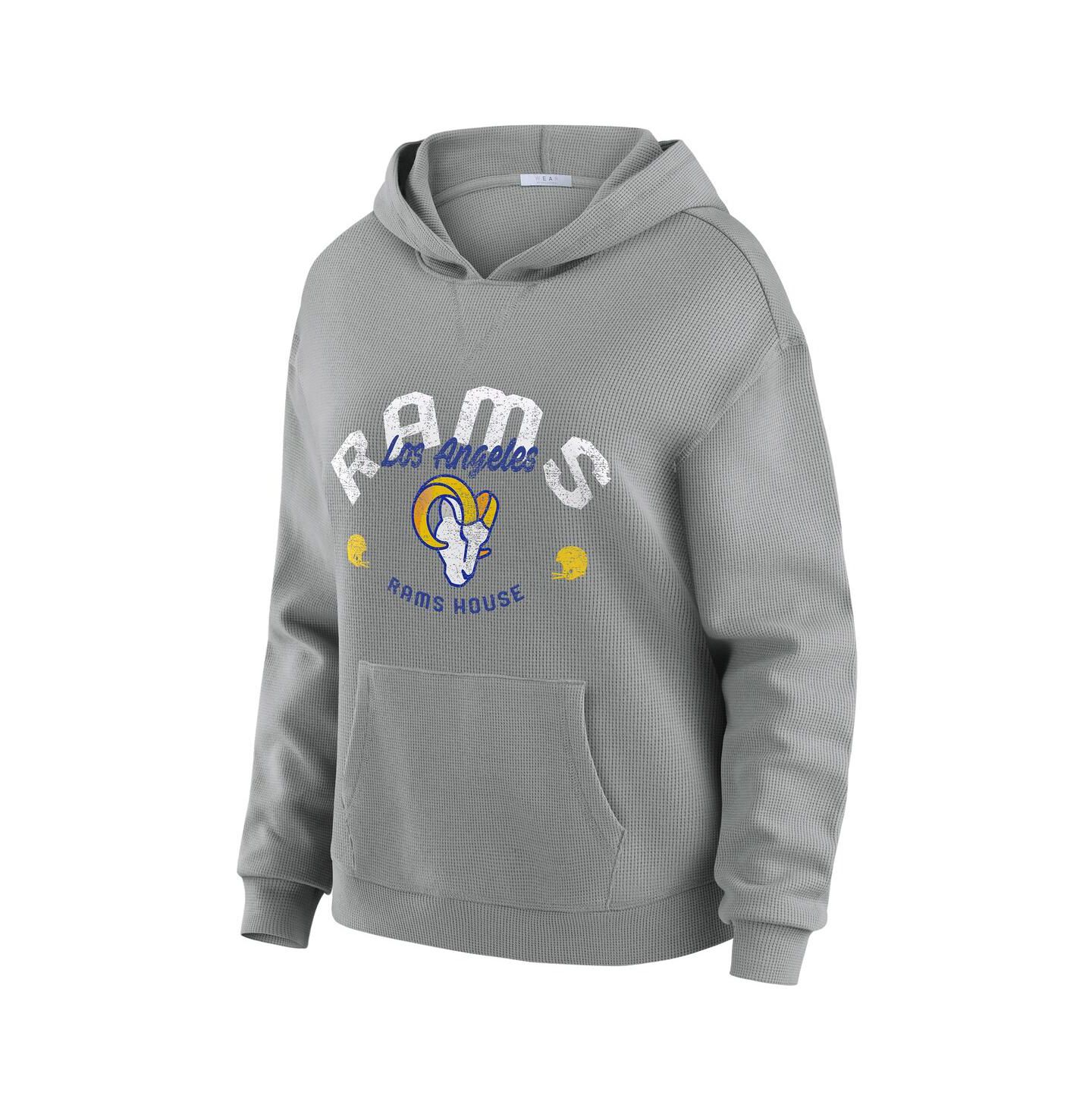 Женский комплект Wear by Erin Andrews Los Angeles Rams: рубашка с капюшоном и брюки — фото 3