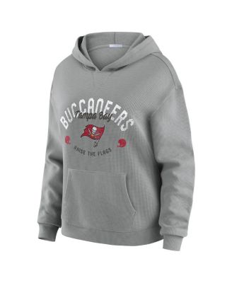 Women's Gray Tampa Bay Buccaneers Waffle-Knit Hooded Shirt & Pants Lounge Set