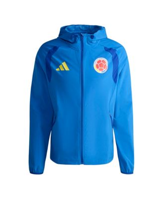 Men's Blue Colombia National Team FIFA x World Cup 2026 Tiro Travel Raglan Full-Zip Windbreaker Hoodie