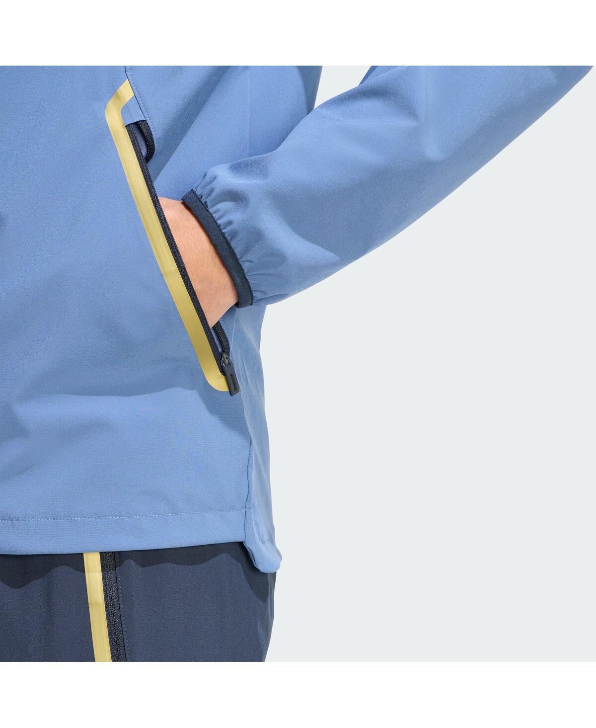 Adidas Men's Blue Argentina National Team Fifa x World Cup Tiro Travel Raglan Full-Zip Windbreaker Hoodie