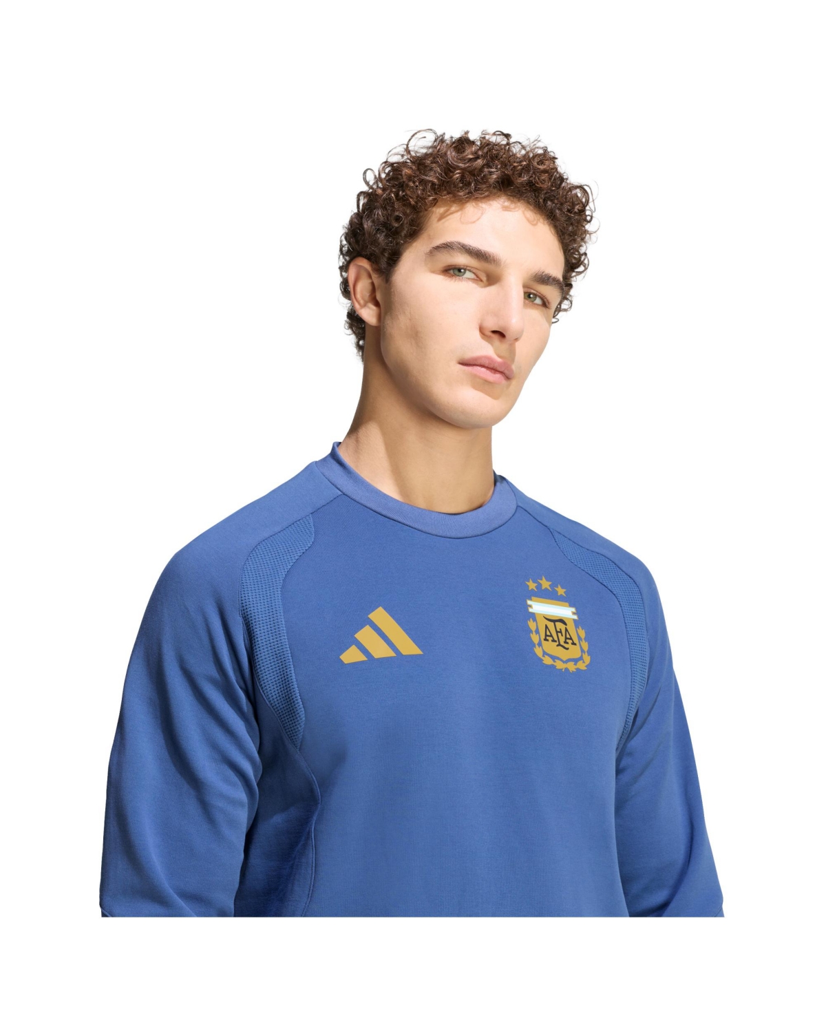 Adidas Men's Blue Argentina National Team Fifa x World Cup Tiro Travel Sweatshirt