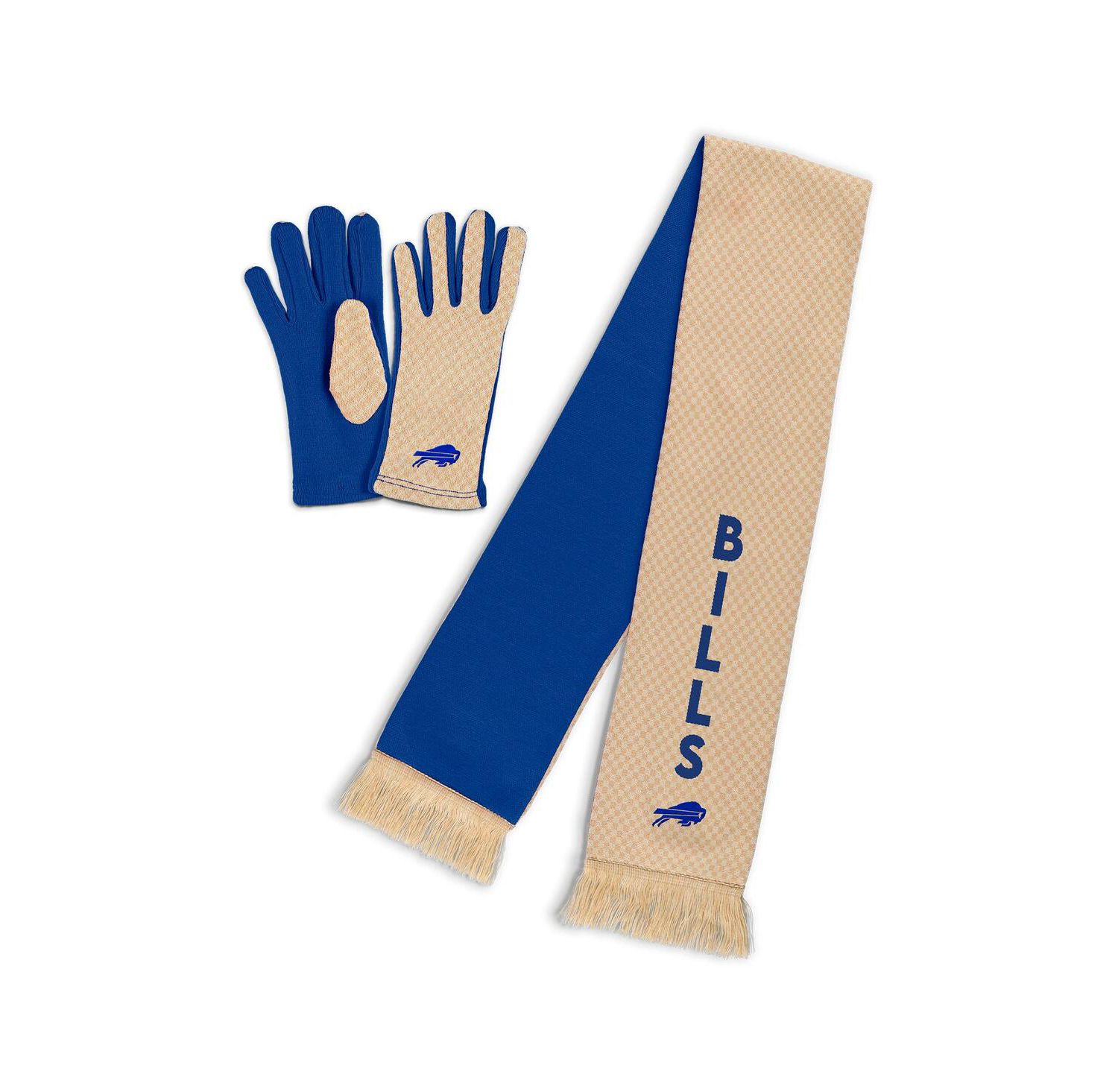 Women's Buffalo Bills Tonal Microcheck Scarf Glove Set