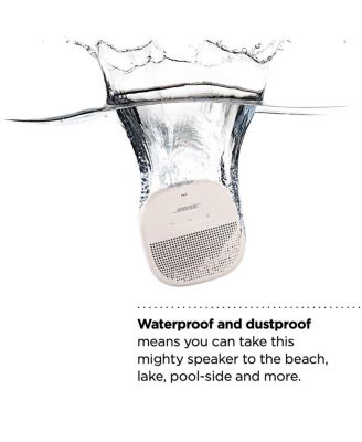 SoundLink Micro Bluetooth Speaker, White Smoke, Bundle with Power Bank Charger