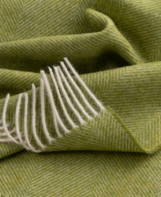 Shetland Lambswool Herringbone Throw, 55" x 72"