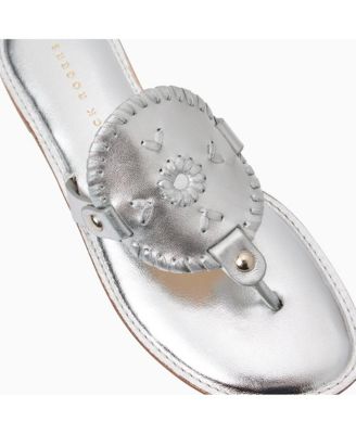 Collins Silver Metallic Nappa Leather Sandal