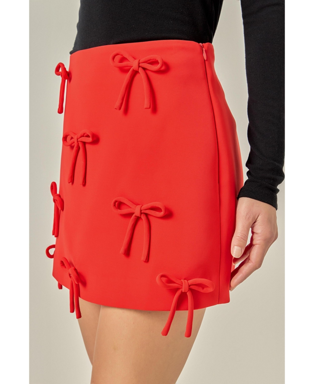 English Factory Women's Bow Detailed Mini Skirt