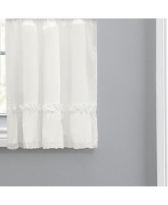 Madelyn Ruflled Victorian 1.5" Rod Pocket Window Curtain Tiers 82"x30" Natural