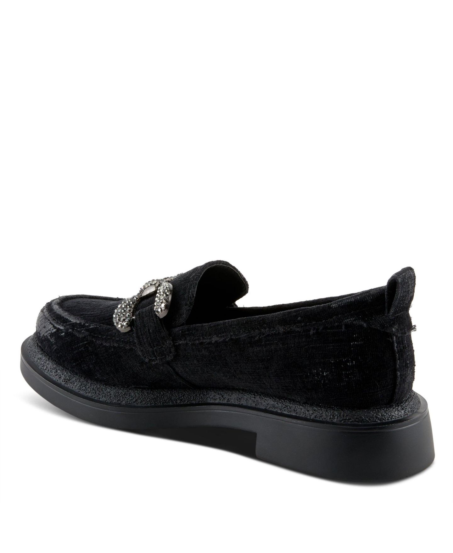 Женские туфли Patrizia Marlen Velvet Loafer with Metal Ornamentation, цвет: Чёрный — фото 7