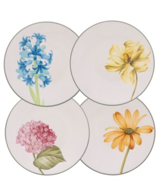 Colorwave Mini Floral Appetizer Plates, Set of 4
