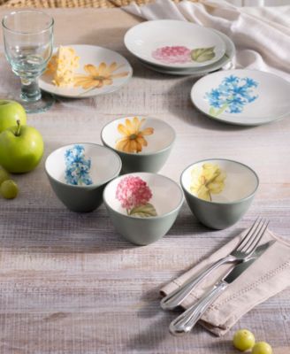Set of 4 Colorwave Mini Floral Bowls