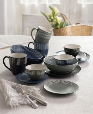 Set of 4 Colorwave Stripe Coupe Accent Plates