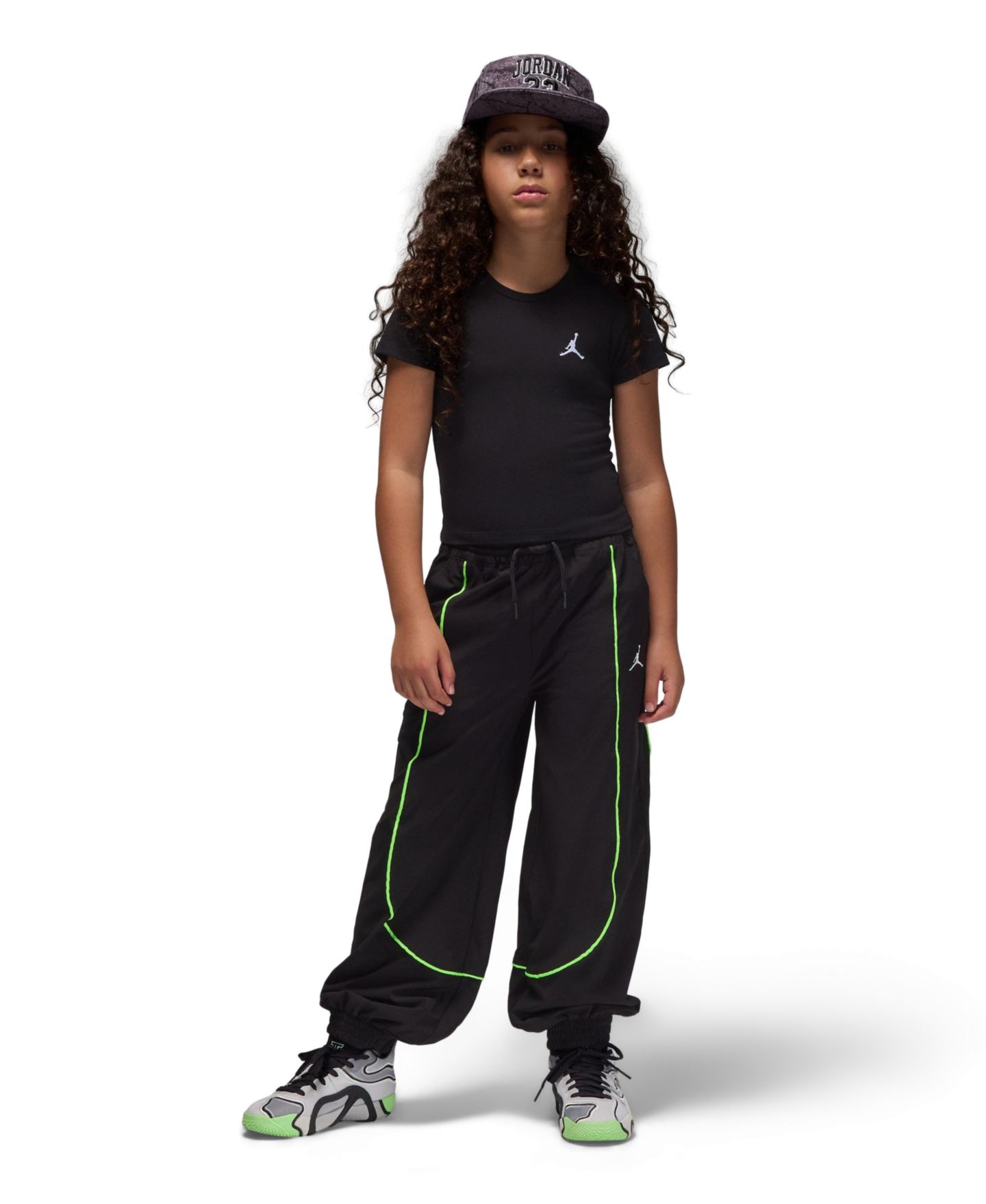 Футболка Jordan Brooklyn Essentials Baby Tee для девочек, цвет: Чёрный — фото 2
