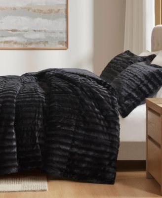 Duke Reversible Faux Fur 3-Pc. Comforter Set, Full/Queen