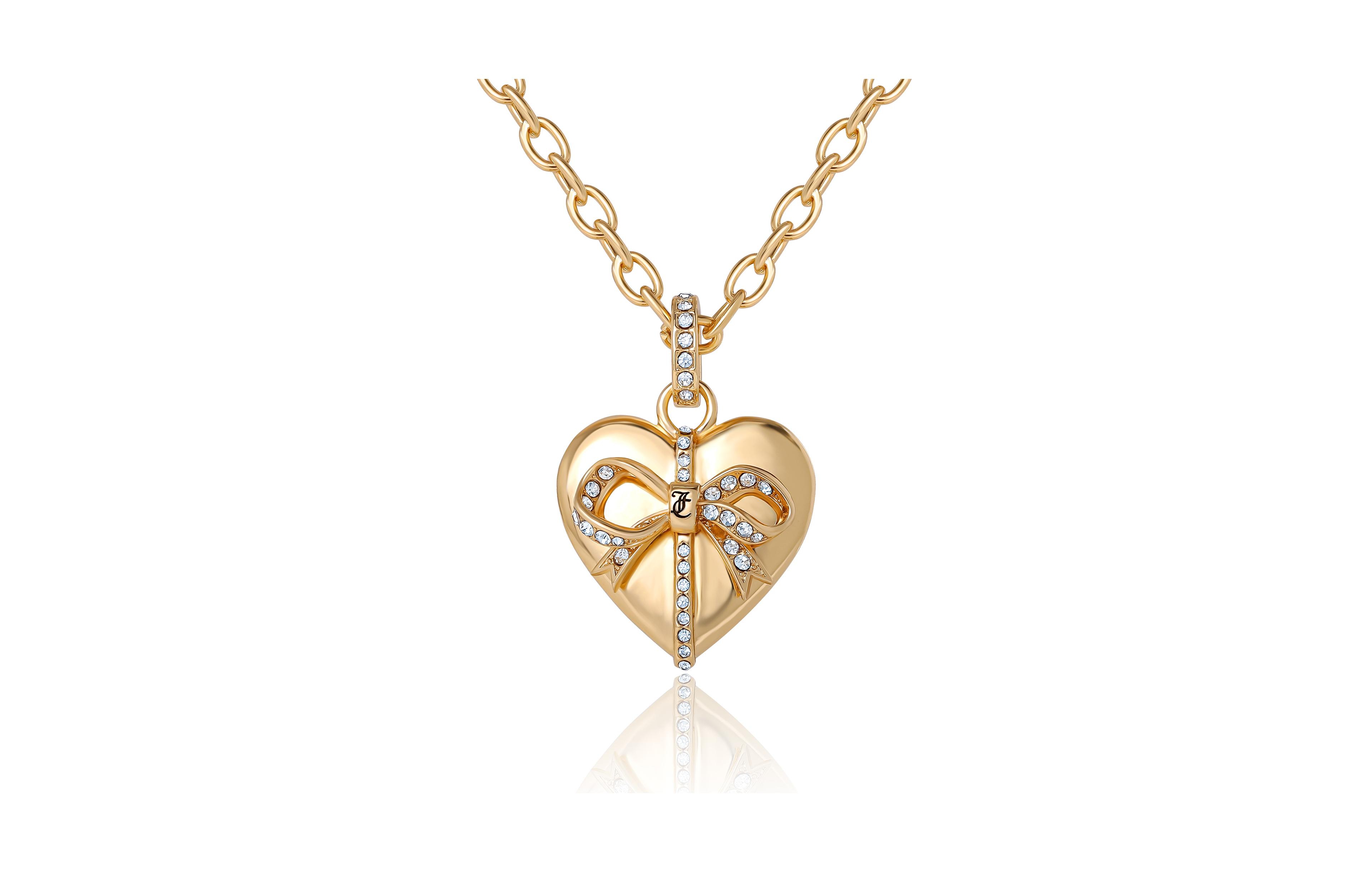 Juicy Couture Gold-Tone Heart Charm Necklace - 18 +2 ''