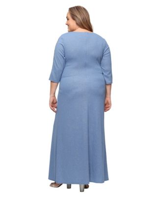 Plus Size Crewneck Maxi Dress