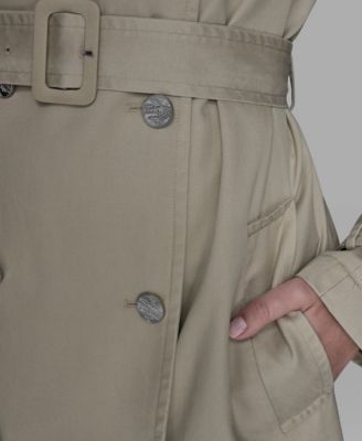 Women's Embroidered Collar Trench Coat