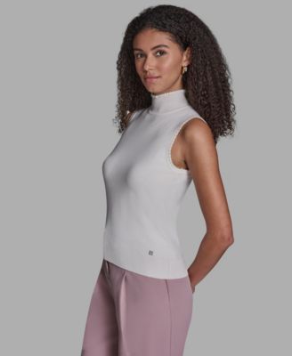 Women's Mock Neck Sleeveless Tank Top