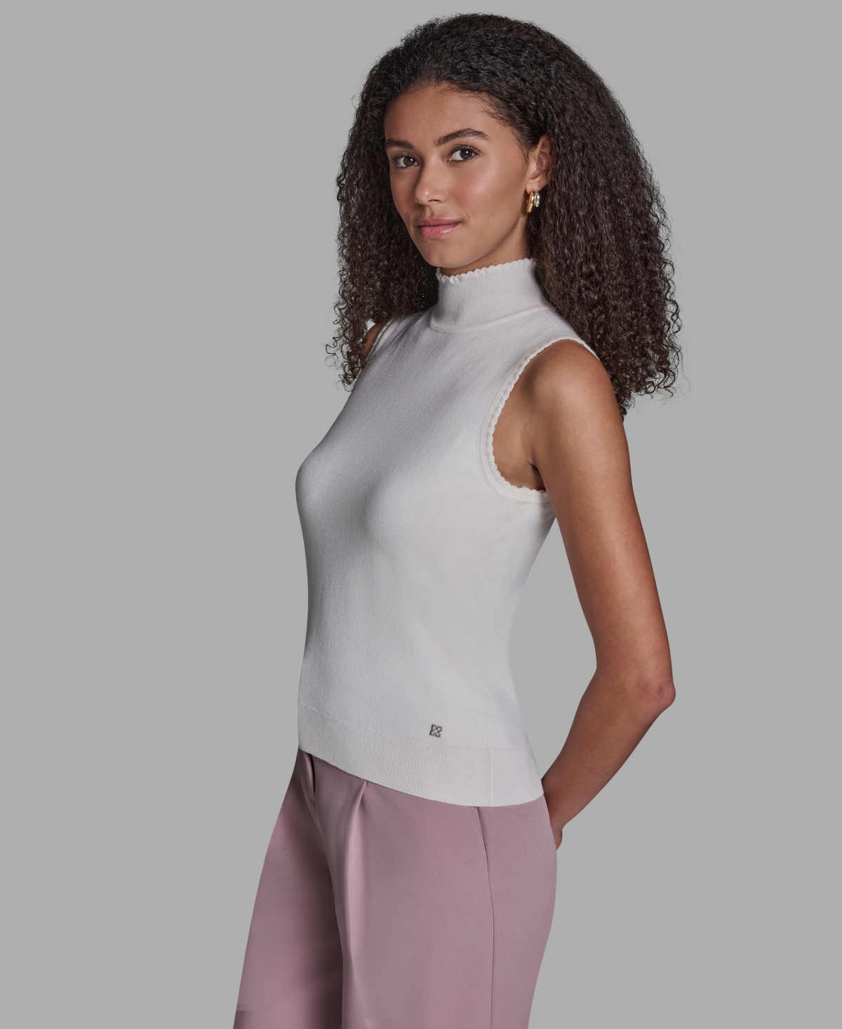 Bcbg Women's Mock Neck Sleeveless Tank Top