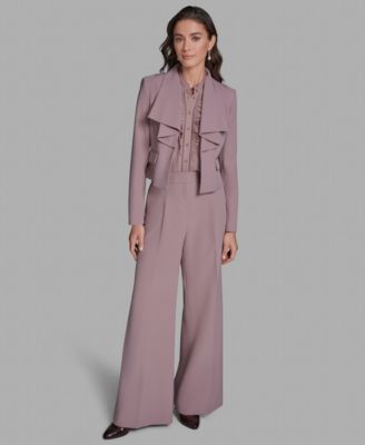 BCBG - Women's Ruffle Collar Cropped Jacket