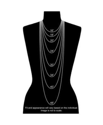 Sterling Silver, Puffed Pearshaped CZ Necklace