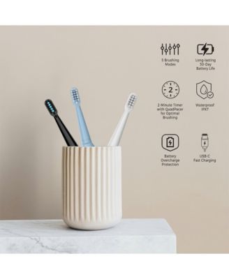 Complete Oral Care & Hygiene Bundle: Ultrasonic Cleaner Pod, Rechargeable Oral Irrigator, & USB Sonic Toothbrush