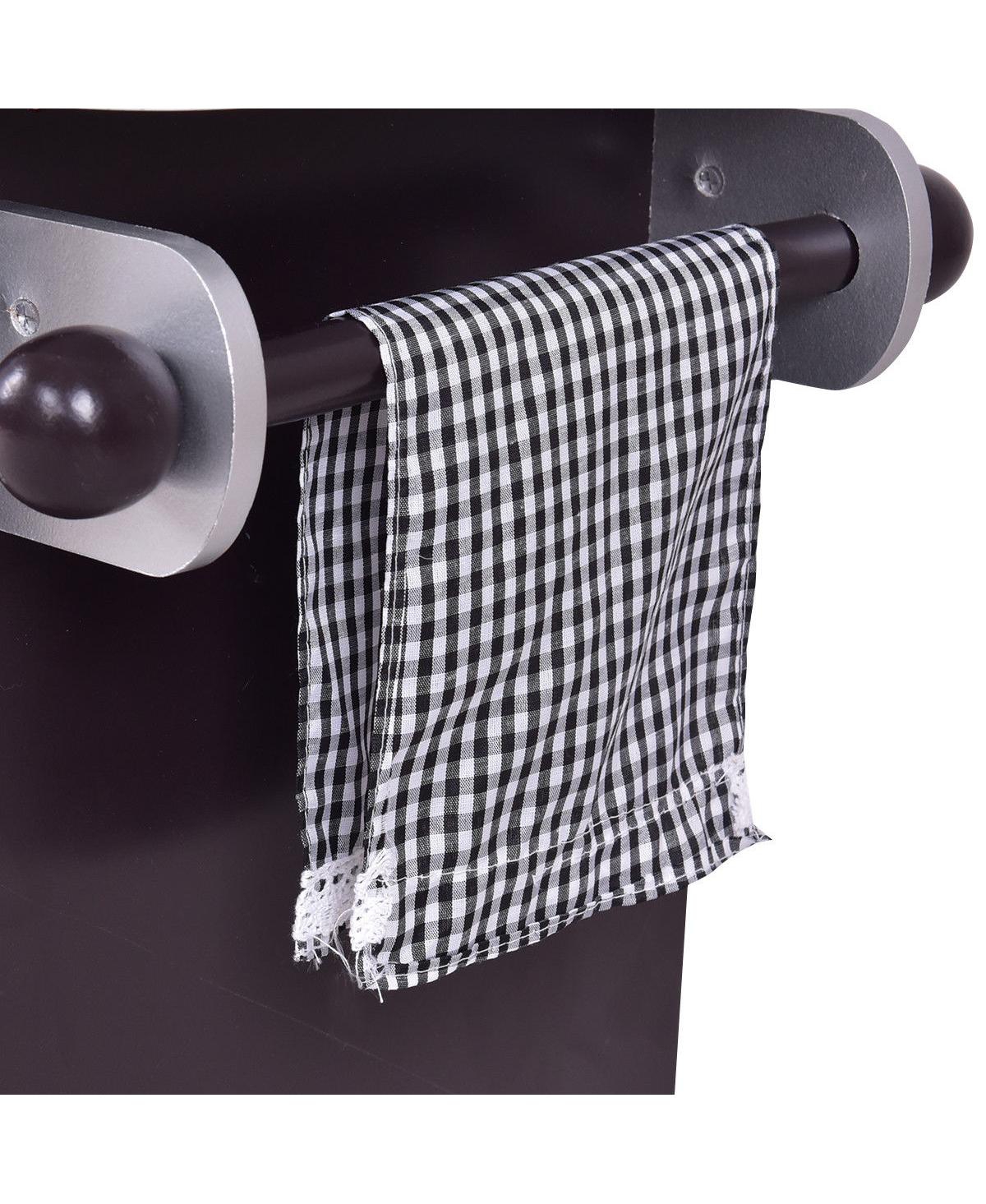 Sugift Kids Wooden Modern Kitchen Cooking Pretend Play Set