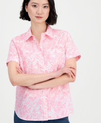 Women's Shadow Floral Cotton Camp Shirt