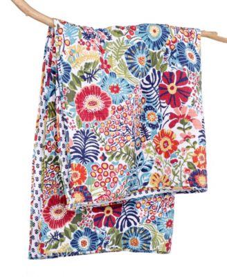 Night Garden Reversible Quilted Throw, 50" x 60"