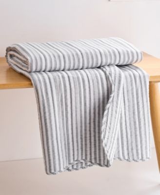Martha Stripe Reversible Quilted Throw, 50" x 60"