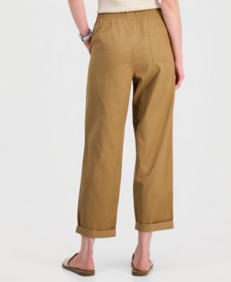 Jeans Women's Solid Cuffed Pull-On Pants