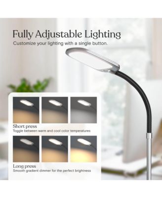 Litespan 53" Dimmable LED Reading Task Lamp with Height Adjustable Gooseneck