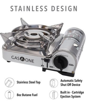 Emergency Gear Camping Mini Butane Portable Gas Stove with Carrying Case with 4 Fuels