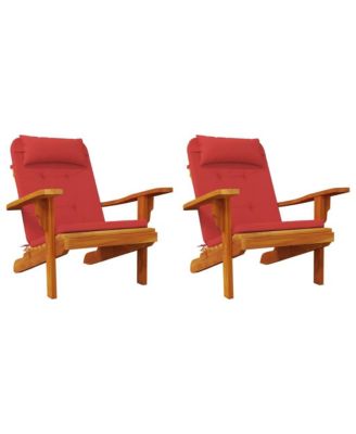 Adirondack Chair Cushions 2 pcs Red Oxford Fabric