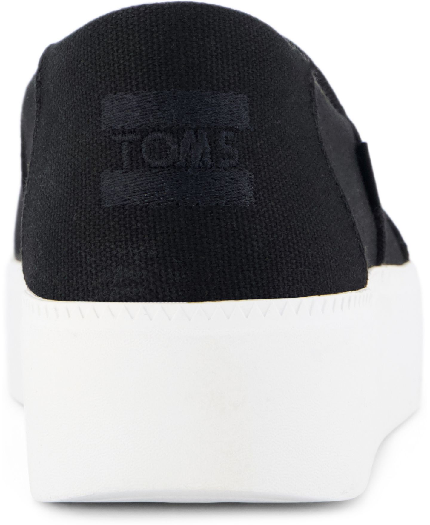 Женские кроссовки TOMS Asher Platform Slip-On, цвет: Чёрный холщовый — фото 3