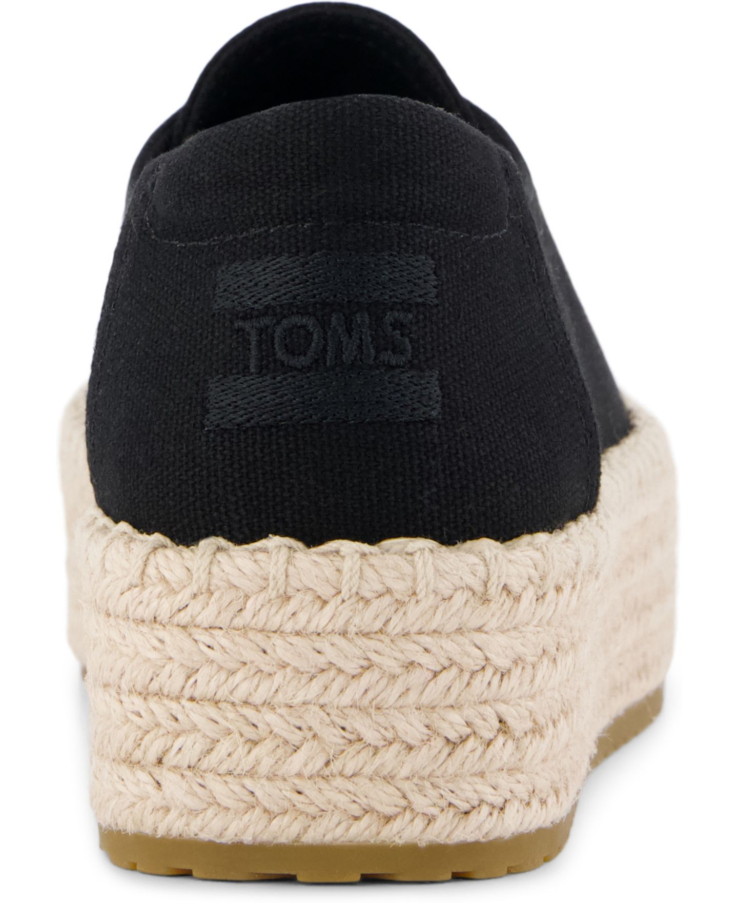 Женские кроссовки TOMS Valencia Lace-Up Espadrilles, цвет: Чёрный холщовый — фото 3