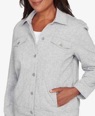 Women's Casual Vibe Shimmer Collared Button Jacket