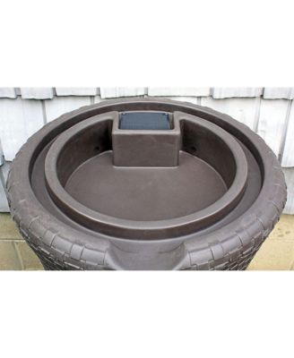 Impressions 50 Gallon Nantucket Rain Barrel Planter, Dark Brown