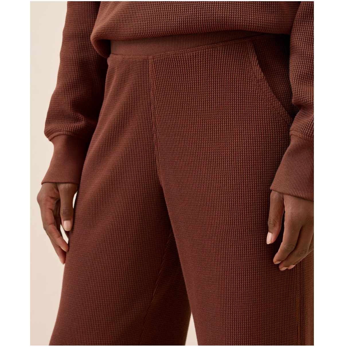Pact Women's Thermal Waffle Wide Leg Pant