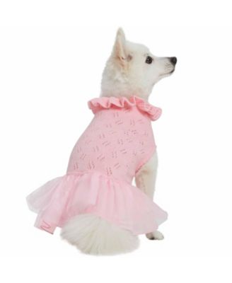 My Cutie Princess Ruffle Collar with Layered Tulle Dog Sweater Dress
