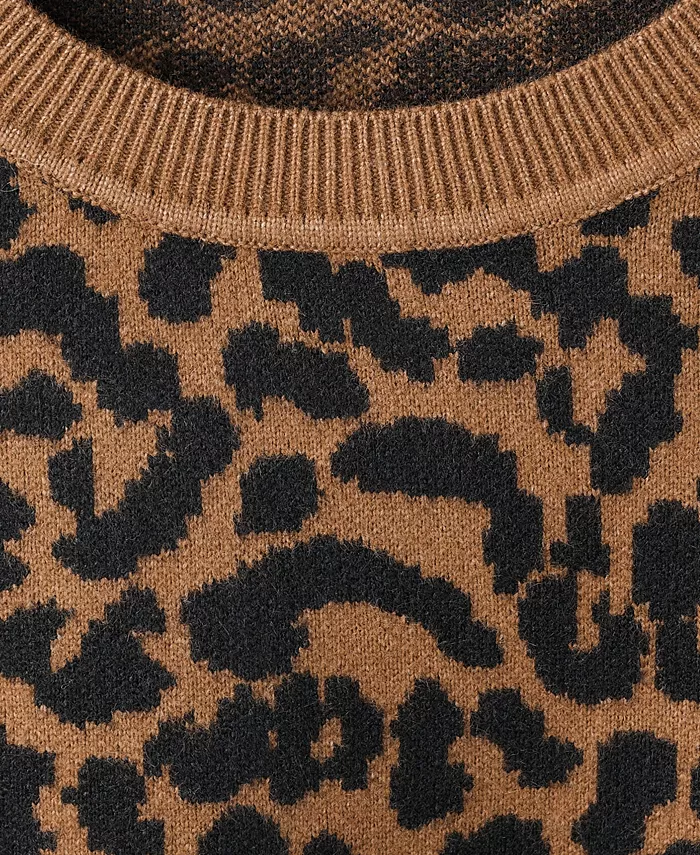 Women's Leopard-Print Knitted Sweater - thumbnail 8
