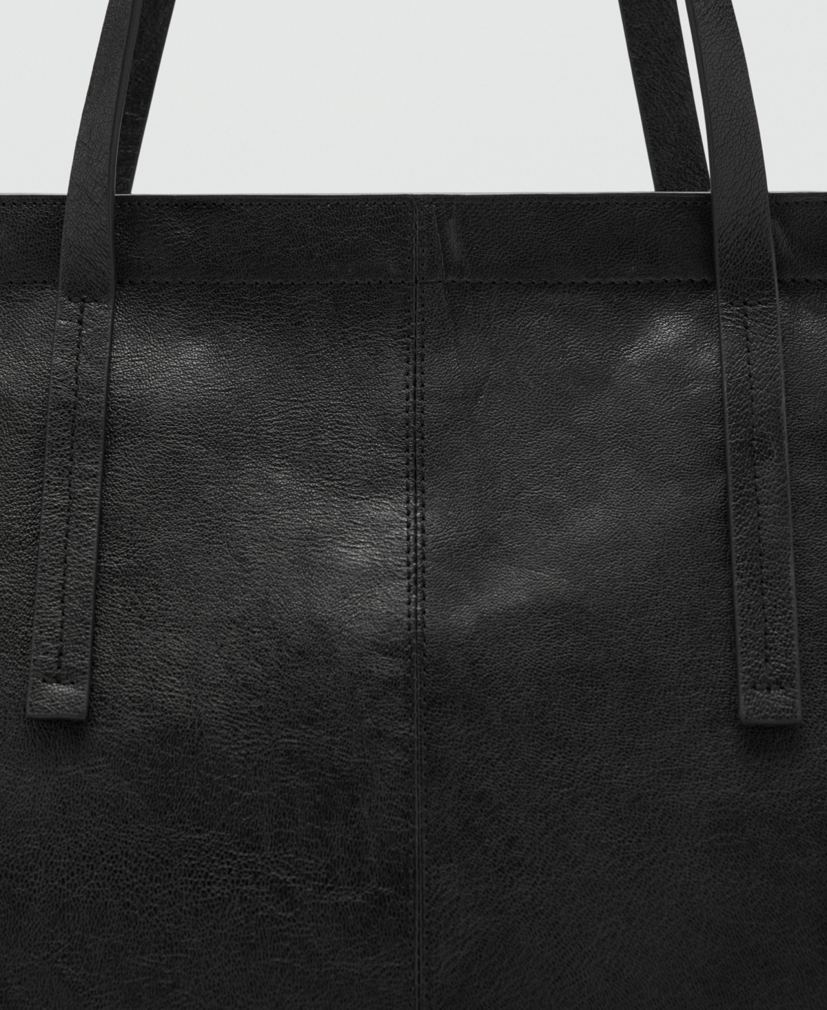 Mango Women's Leather Shopper Bag